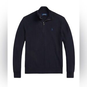 NWT Polo Ralph Lauren Mesh-Knit Cotton Quarter-Zip Sweater Size XXL $138